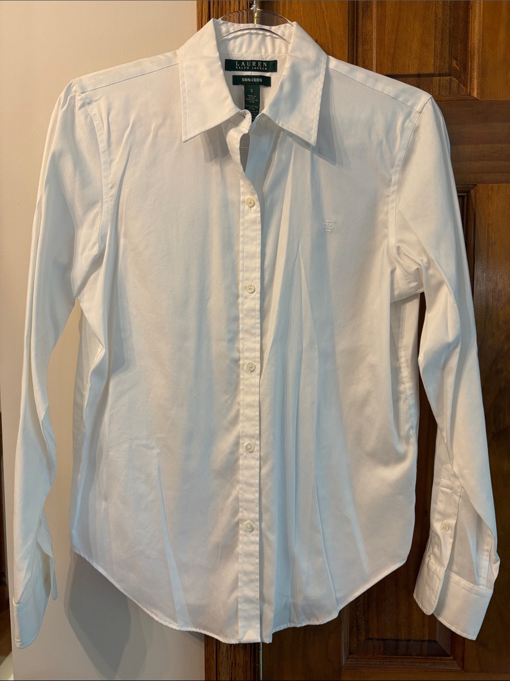 Lauren Ralph Lauren White Long-Sleeve Button-Down Shirt